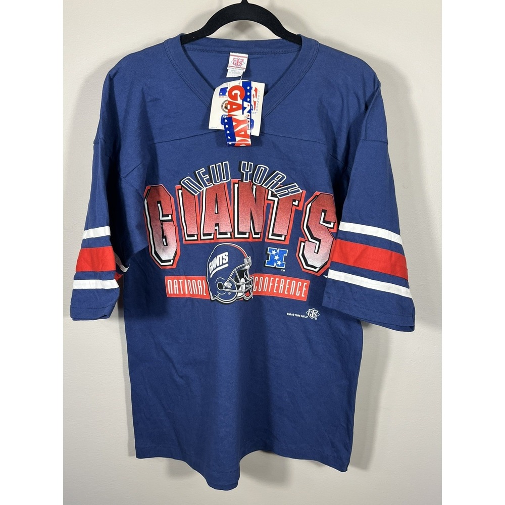 NWT Vintage 90s 1994 New York Giants USA Made Size Large NFL NFC Shirt (S)